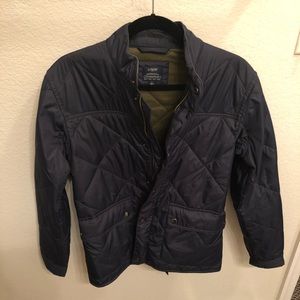Navy quilted j crew jacket